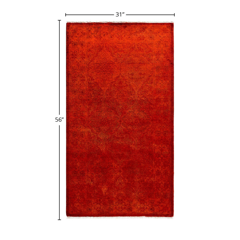 Overyed One-of-a-Kind Runner 2'7" X 4'8" Hand Knotted Area Rug