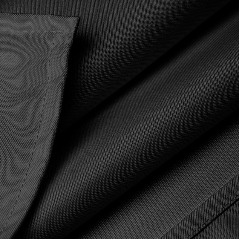  Solid Color Polyester Fitted Rectangular Tablecloth, Black, 72" L x 30" W