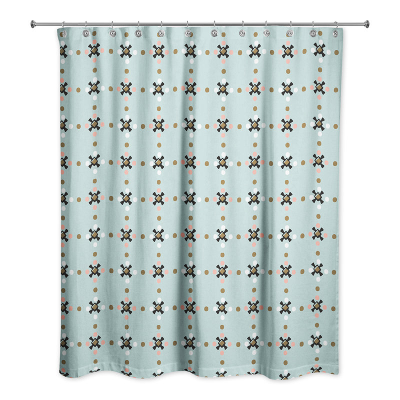 Rideau de douche simple Hamman, Bleu