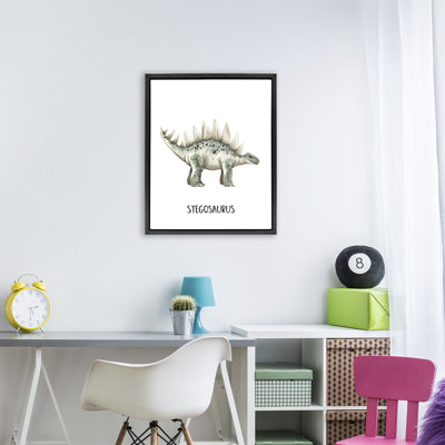 Voici le cadre flottant du stégosaure, design par Christine Simpson Art