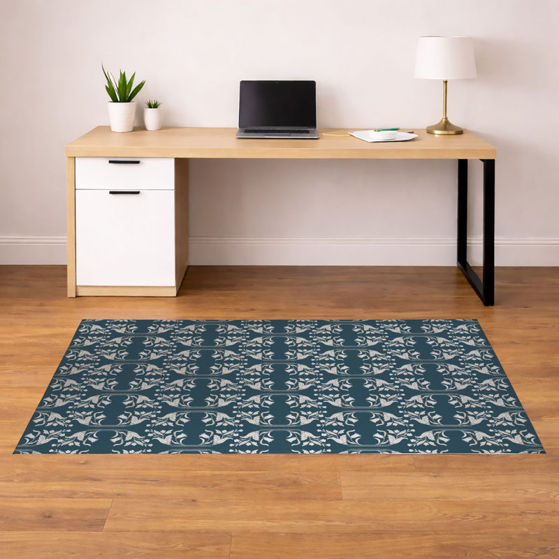 Tapis de bureau léger Mira, L 60 po x P 36 po, Sarcelle