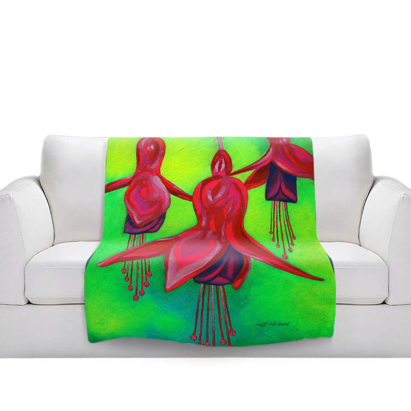 Couverture sherpa doux fuchsia trio, l 68 po x L 80 po