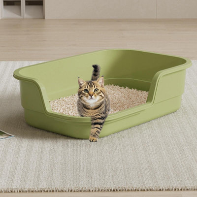 High Wall Dog Potty Tray Toilet For Small Medium Dogs Removable Reseau Disclose Proof Base Foolproof Clean Pet Litter Box With Oppose Slide Bottom