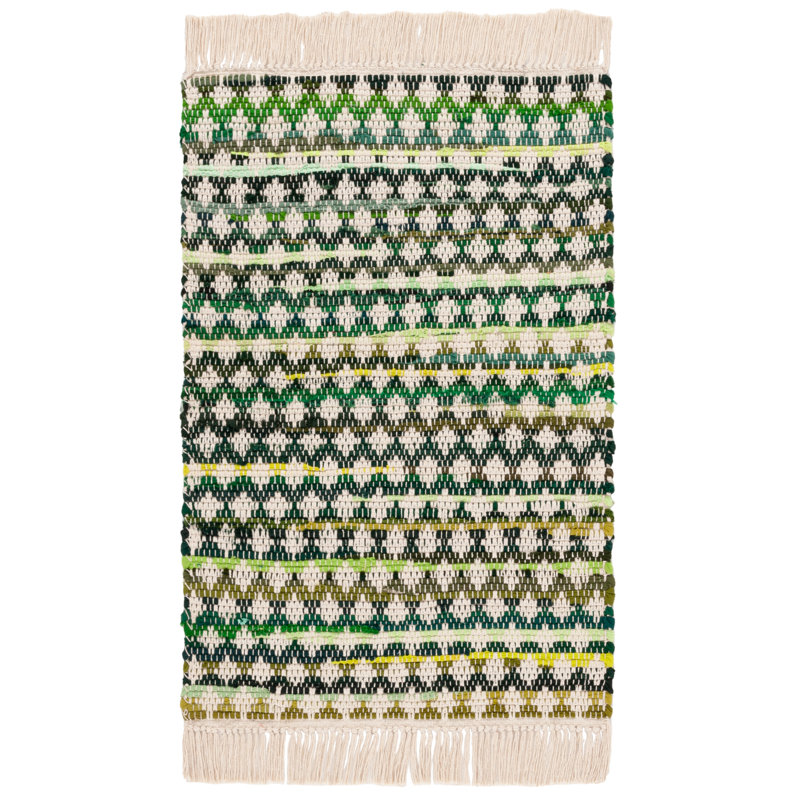 Montauk 538 Hand Woven Cotton Geometric Shapes Rug, Rectangle 4' x 6'