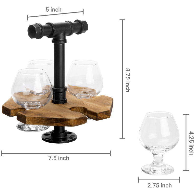 4 Piece 177ml Whiskey Glass Set