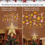 Décoration pour sommet de sapin de Noël éclairé avec 6 modes de projection, décoration pour sommet de sapin étoile de Noël de 9,8 po avec lumières DEL intégrées, sommet de sapin avec paillettes dorées à brancher pour les décorations de Noël