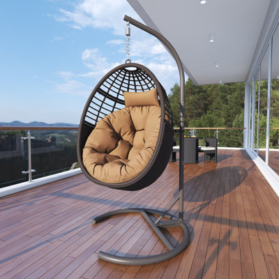 Balancelle suspendue avec support et coussin Arcella Capacité de 330 lb