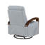 Fauteuil inclinable et pivotant manuel Mery, tissu bouclé gris clair