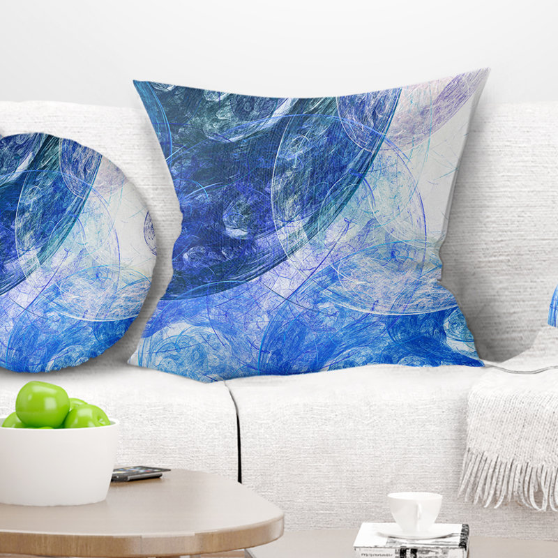  Coussin abstrait nuage tourbillonnant, 16 po x 1 po, Coussin décoratif