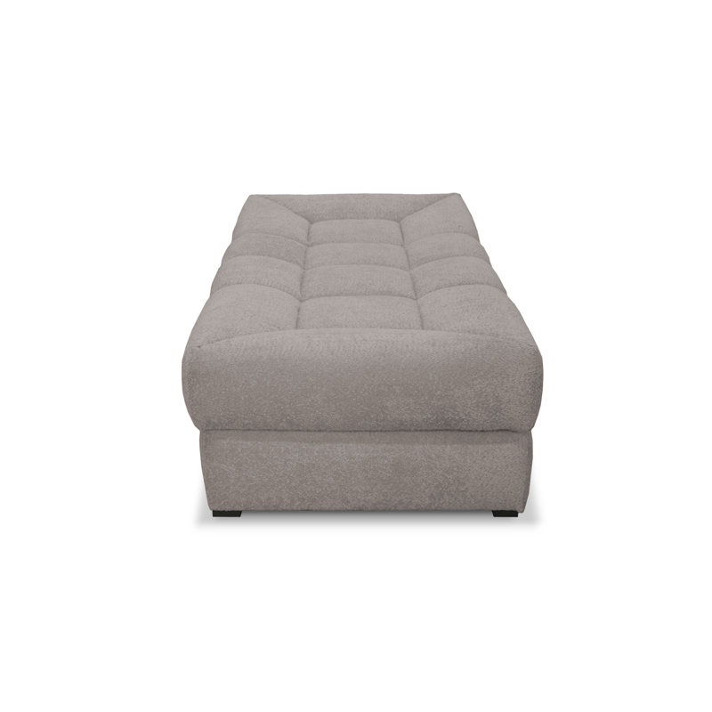 Upholstered Chaise Lounge, Light Brown