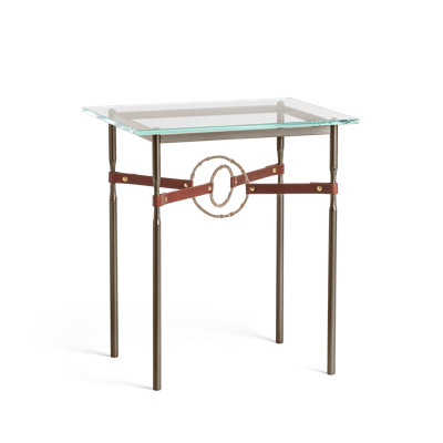Equus Glass Top Side Table