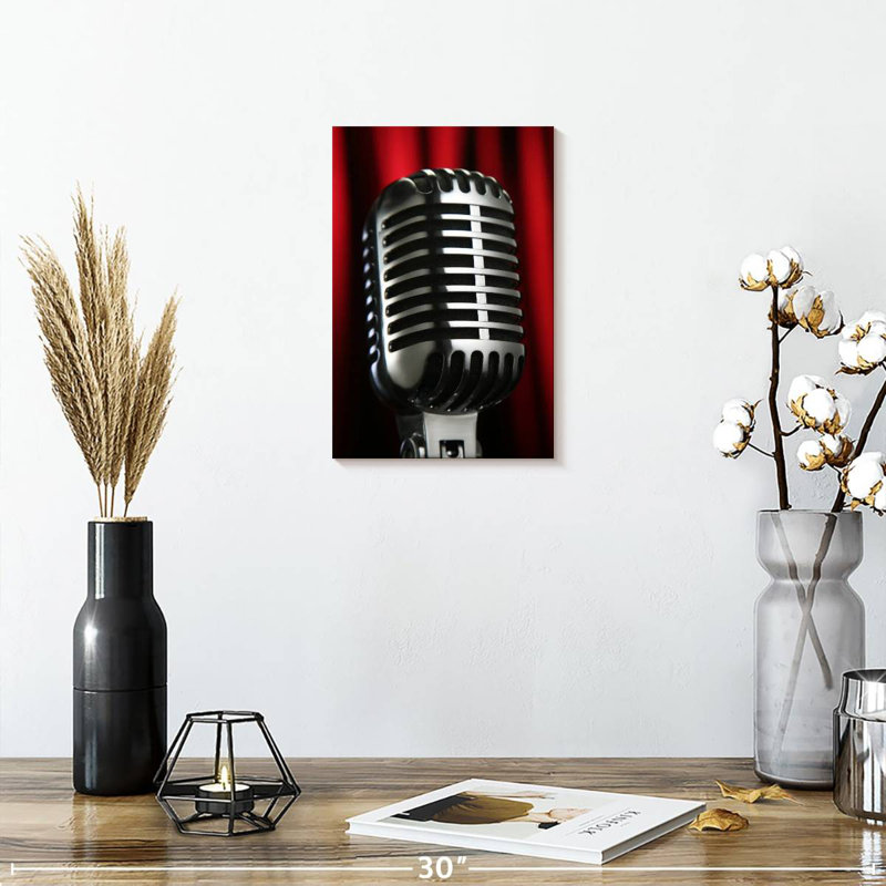 Microphone Abarca Vintage, H 12 po x l 8 po