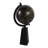 Modern Globe Sculpture With Wood Base - Figurine Style Statues And Decorative Objects For Home Decor And Living Room - 11", Black