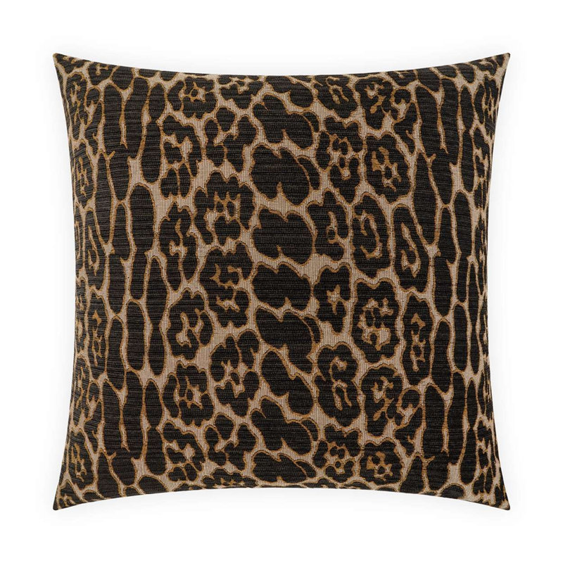Ellina Animal Print Pillow Cover & Insert, Square 36", Espresso