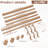 Wood Grain Farmhouse Double Curtain Rod with Boho Rustic Finials 72-144"-1652445082
