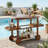 Bar Cart woth Extendable Table Top and Storage System