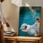 Toile, "Un ours polaire ludique flotte sereinement sur son dos", art mural-822865889
