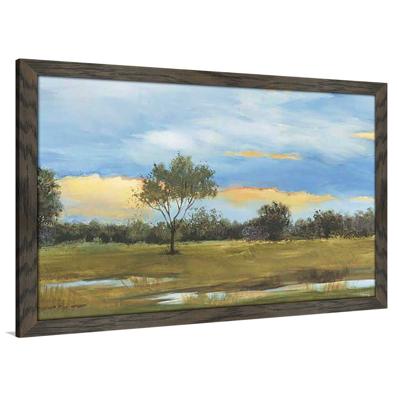 Riverwalk II - peinture à cadre flottant, Cadre chocolat patiné, H 21,5 po x l 27,5 po x P 0,75 po