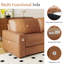 Canapé en cuir végétalien moderne rembourré avec poches de rangement et port de charge USB 89 po Yakina-1094991778