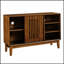 Buffet polyvalent avec 2 portes, pieds en bois massif et beaucoup de rangement pour les maisons modernes