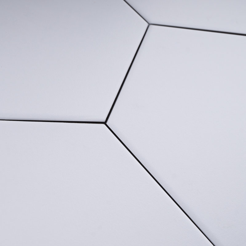 Carrelage de sol en porcelaine mate 7,7 po x 8,9 po Kenzo Hexagon, Blanc