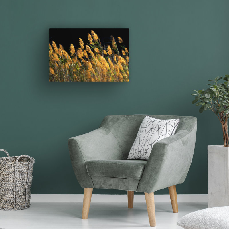 Golden Tall Grasses Landscape Canvas Print, 19" x 12"