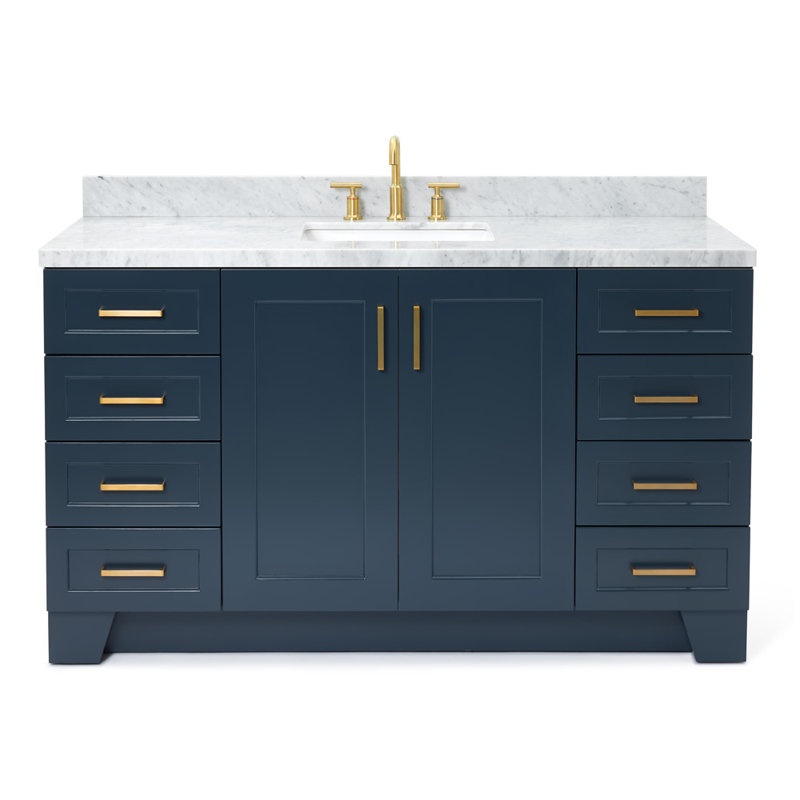 ARIEL TAYLOR 61 IN RECTANGLE SINK VANITY, Midnight Blue, Rectangle