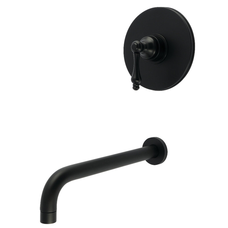 Robinet de baignoire à pression équilibrée Kingston, Noir mat