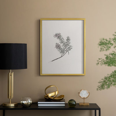 Impression florale vintage encadrée CLXIX - bois massif