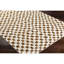 Tapis brun / crème en polyester tissé à la machine Carmin-1176955714
