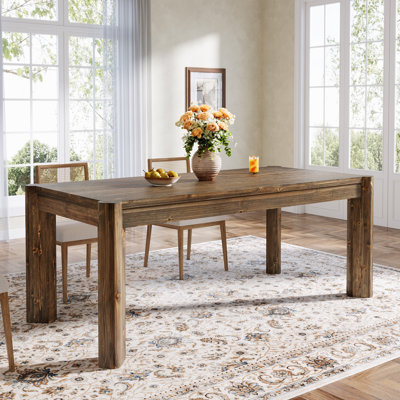 62.99" Solid Wood Rectangular Dining Table For 4-6 by Ophelia & Co.