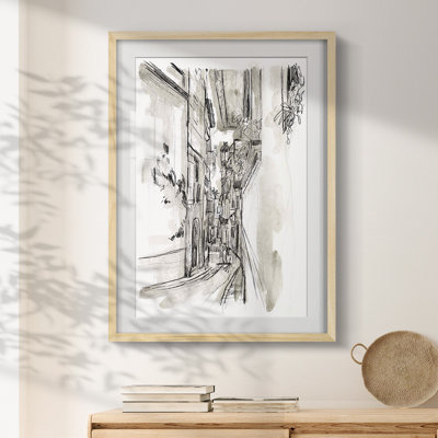 Europe Street Sketches I -Framed Print