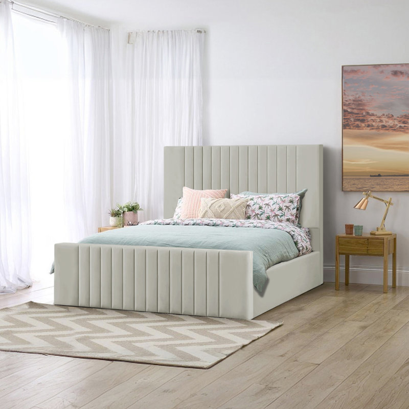 Gagliano Storage Bed, Silver, Double (4'6)