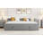 Full Size Upholstered L-Shaped Upholstered Daybed With Twin Size Pop Up Trundle-6116059