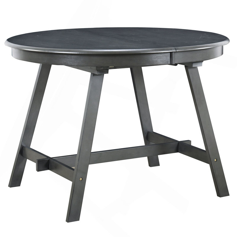 Maire Wood Dining Table Round Extendable Dining Table For Dining Room,Kitchen table,Dinning table, Gray