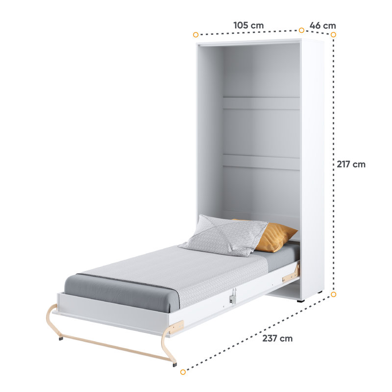 Crinium Daybed, White Matt, Single (3')