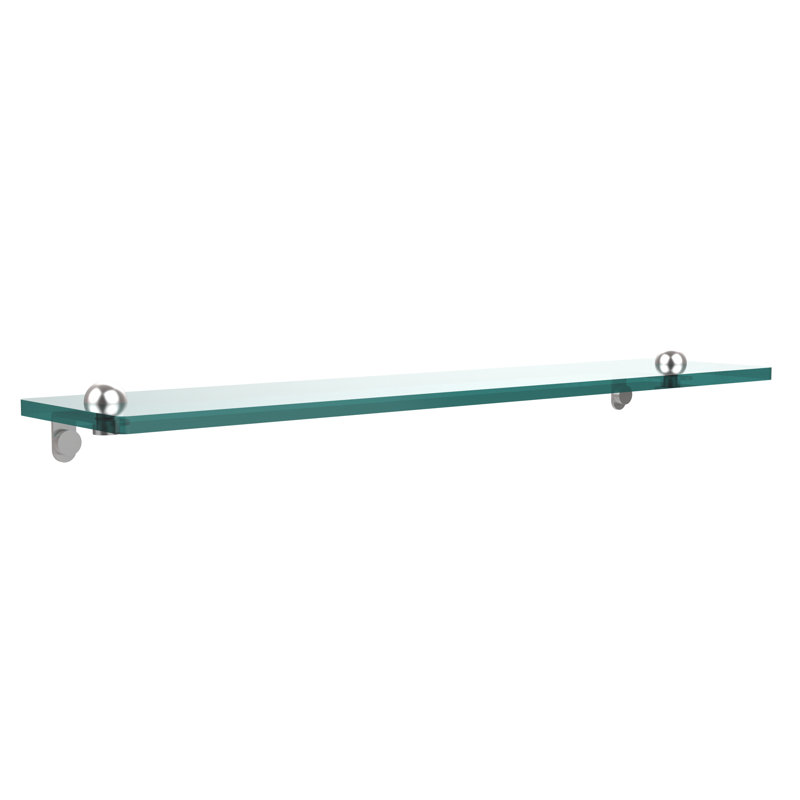 Gober Bracket Shelf, 22", Satin Chrome