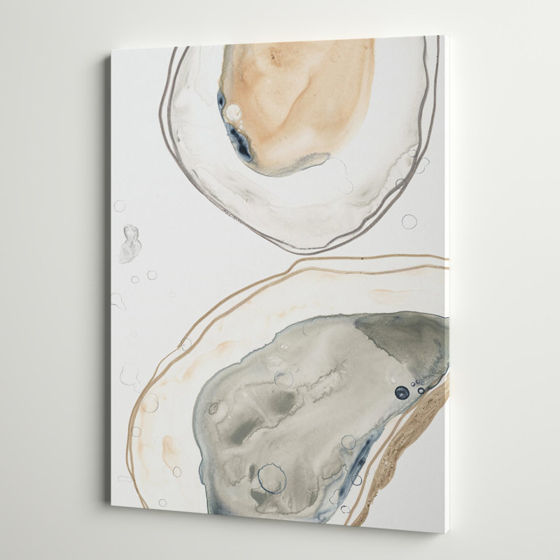 " Ocean Oysters I ", 20" H x 16" W , Wrapped Canvas, No Frame
