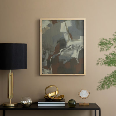 Mudstone Graffiti I Framed Print - Solid Wood