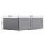Armoire murale standard Shaker de gris Shaker de l 36 po x P 24 po x H 15 po Homeibro Cozy Design-915285824-915386474