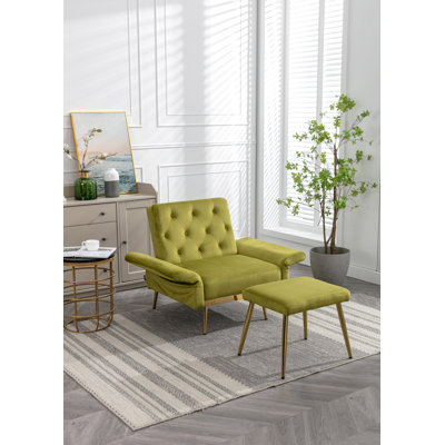Chaise d'appoint avec accoudoirs et dossier réglables