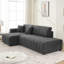 Canapé modulaire en laine avec méridienne-878290212-878290215