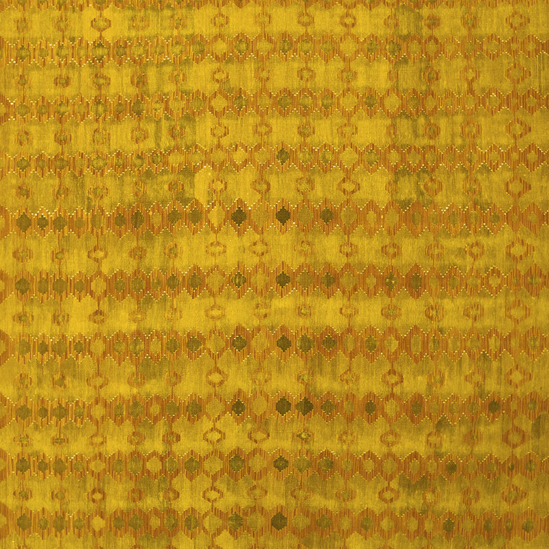 Tapis contemporains jaunes lavables à la machine 761, Carré 5 pi