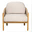 Fauteuil club d'extérieur en bois Grotta