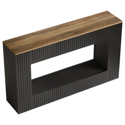 Modern Console Table, 55 Inch Wood Entryway Table With Storage