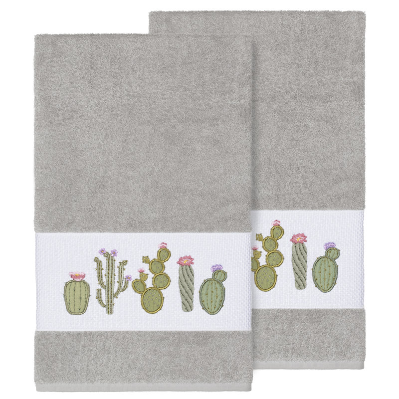 Ensemble de serviettes de bain en coton turc 2 pièces Mila, Gris clair