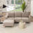 2-Piece 90" Upholstered L Shape Sectional Sofa-1656748946