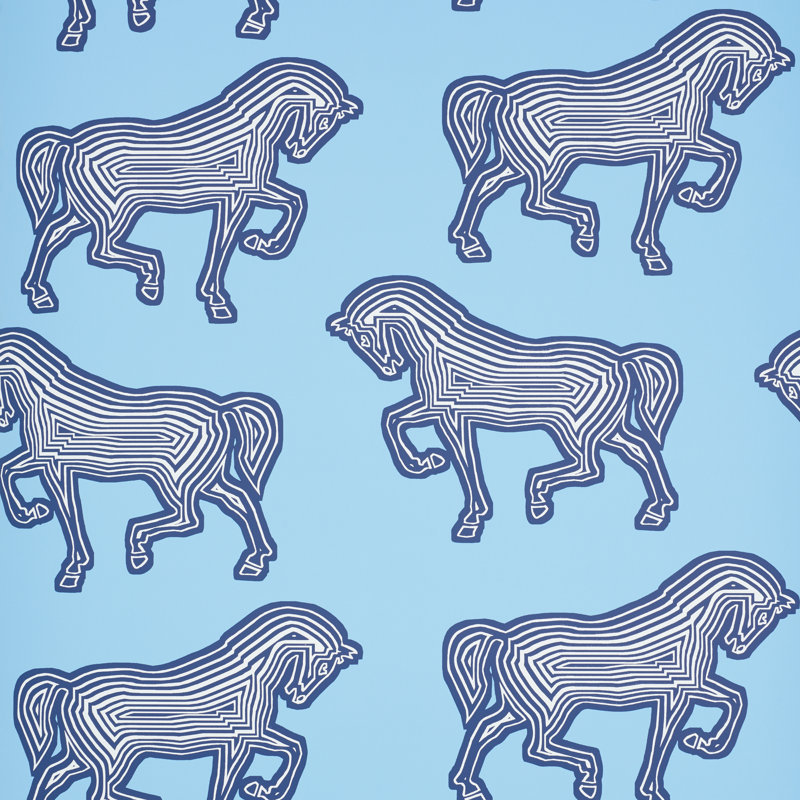 Faubourg Wallpaper, Blue