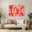 Fruit, pamplemousse, rose, art mural en métal-1141728564
