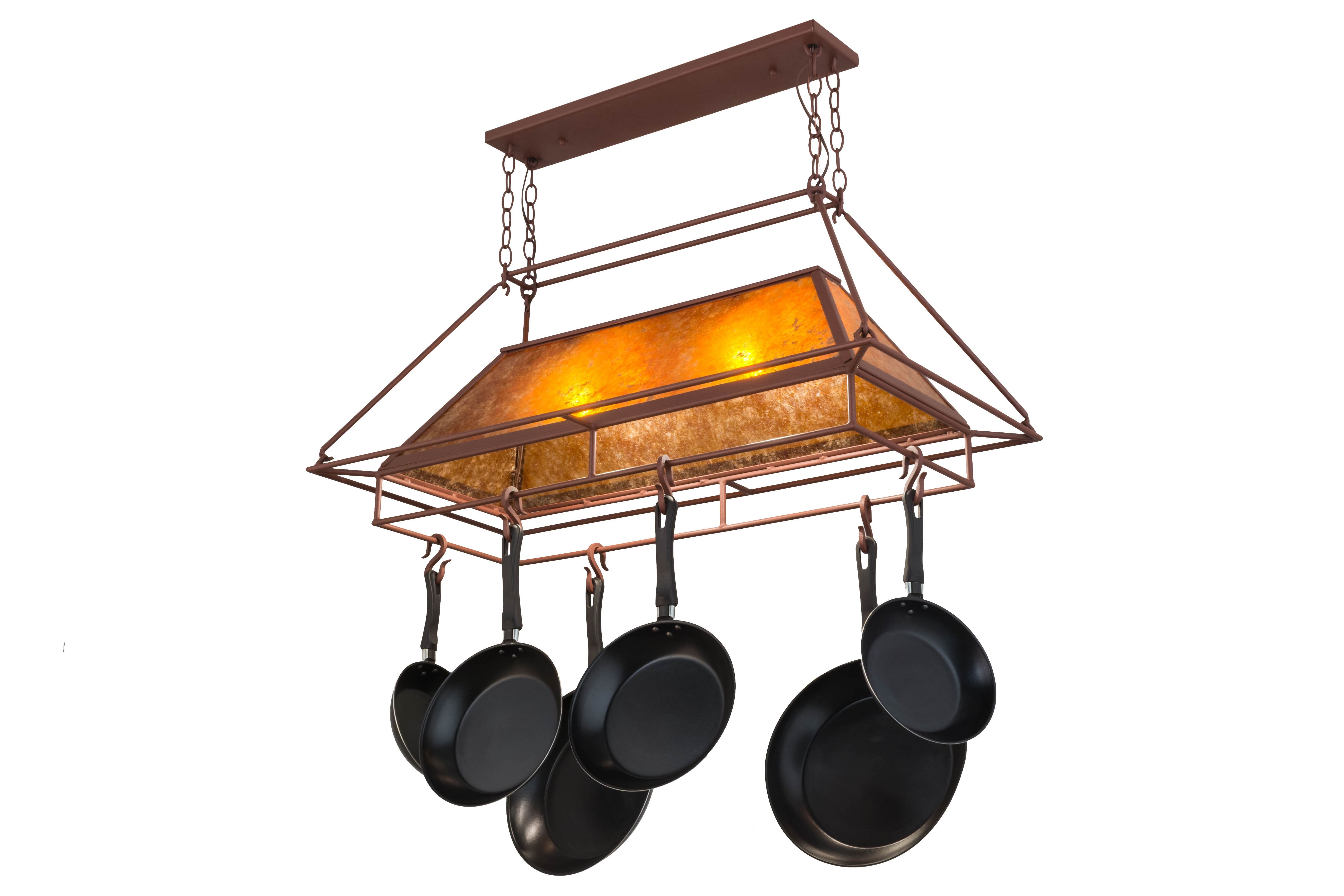 Meyda Lighting Mission Prime Handcrafted Hanging Pot Rack Wayfair